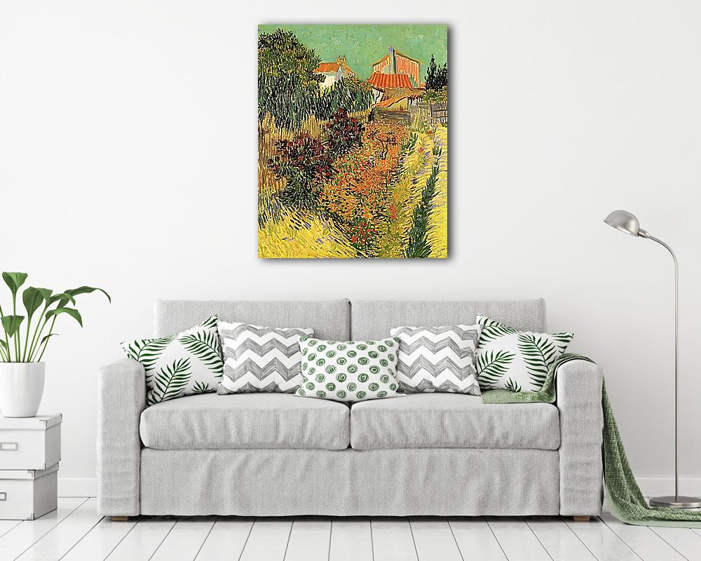 Kiskert a ház mögött (vászonkép) - vászonkép, falikép otthonra és irodába