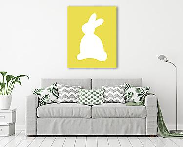 DIY - Húsvéti nyuszi, sárga háttérrel (vászonkép) - vászonkép, falikép otthonra és irodába