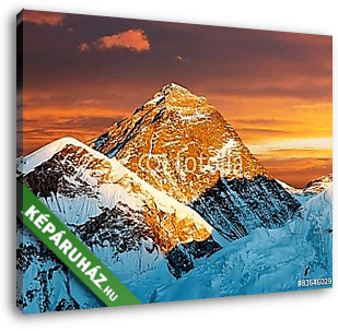 Éjszakai kilátás a Mount Everestről a Kala Pattharról - vászonkép 3D látványterv