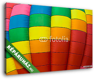 Színes hőlégballon részlet (fekvő) - vászonkép 3D látványterv