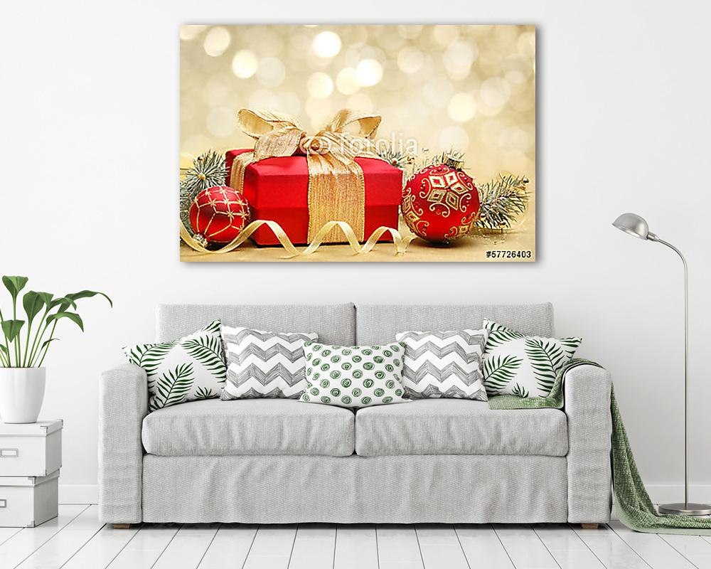 Dekorált karácsonyi ajándékok - vászonkép, falikép vásárlás Dekorált karácsonyi ajándékok (vászonkép) - vászonkép, falikép otthonra és irodába