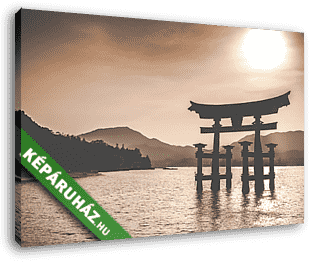 A Floating Otorii kapu Miyajima-ban, Japánban. - vászonkép 3D látványterv