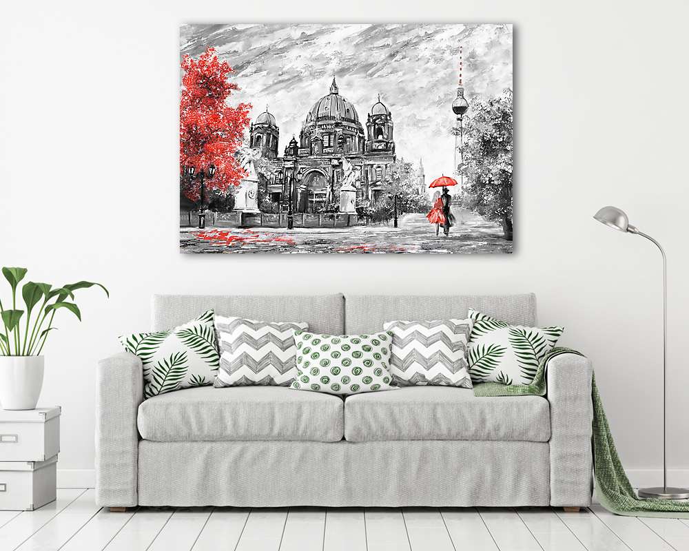 Berlin, Székesegyház (olajfestmény reprodukció) (bögre) - vászonkép, falikép otthonra és irodába
