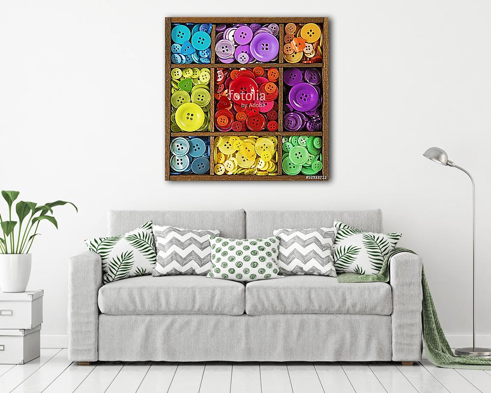 Színes gombok - vászonkép, falikép vásárlás Színes gombok (vászonkép) - vászonkép, falikép otthonra és irodába