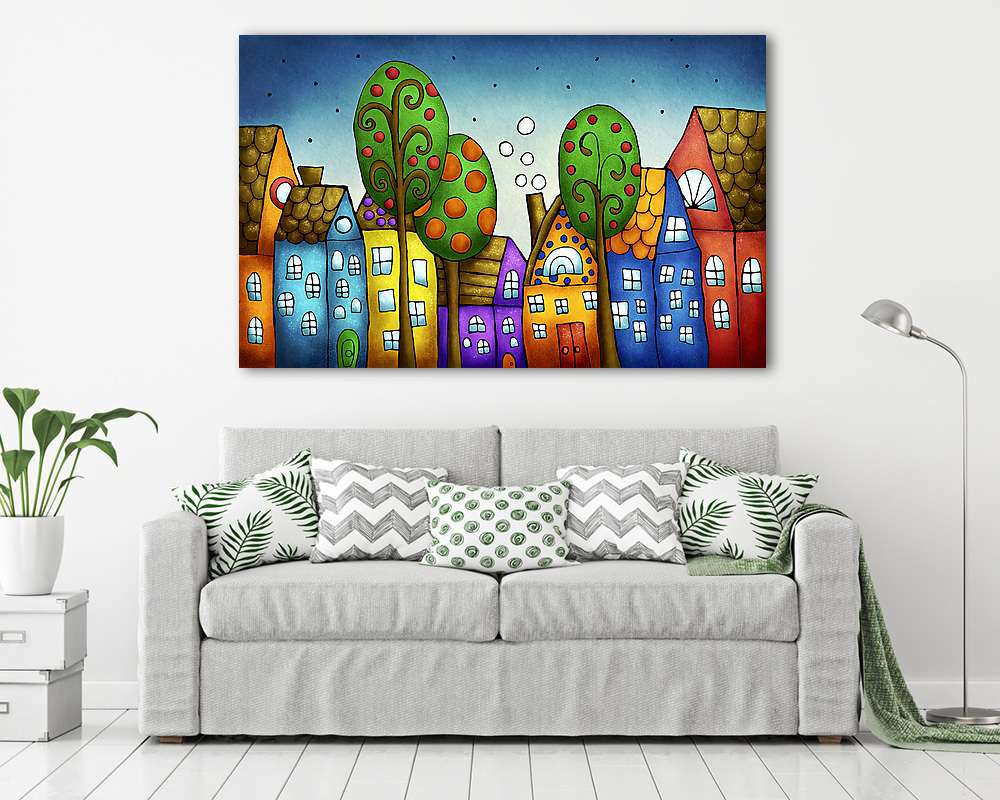Meseváros (vászonkép) - vászonkép, falikép otthonra és irodába