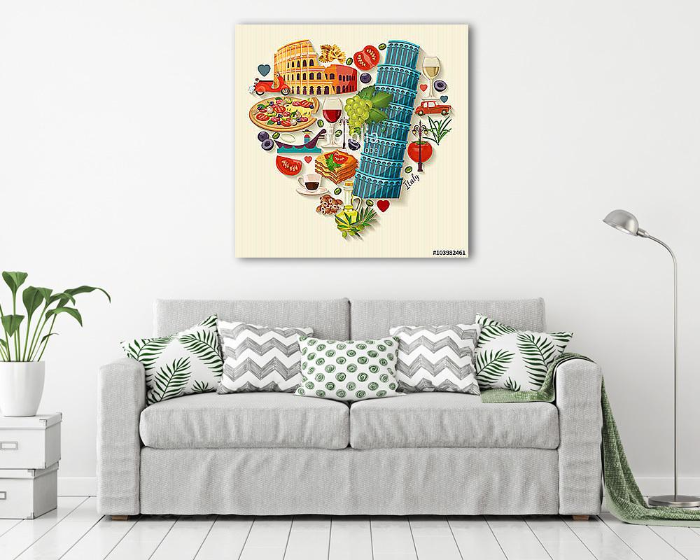 Olaszország szerelem - szív alakú ikonokkal. Régies. Utazás Conc - vászonkép, falikép vásárlás Olaszország szerelem - szív alakú ikonokkal. Régies. Utazás Conc (fotótapéta) - vászonkép, falikép otthonra és irodába