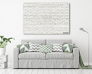 White brick wall background (vászonkép) - vászonkép, falikép otthonra és irodába