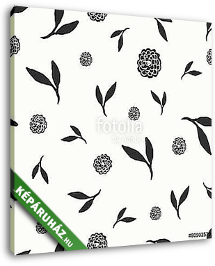 Hand Drawn Floral Seamless Pattern - vászonkép 3D látványterv