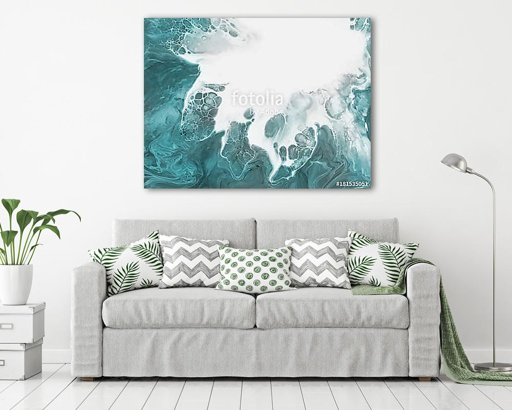 Creative abstract hand painted background, wallpaper, texture, close-up fragment of acrylic painting on canvas with brush stroke (többrészes kép) - vászonkép, falikép otthonra és irodába