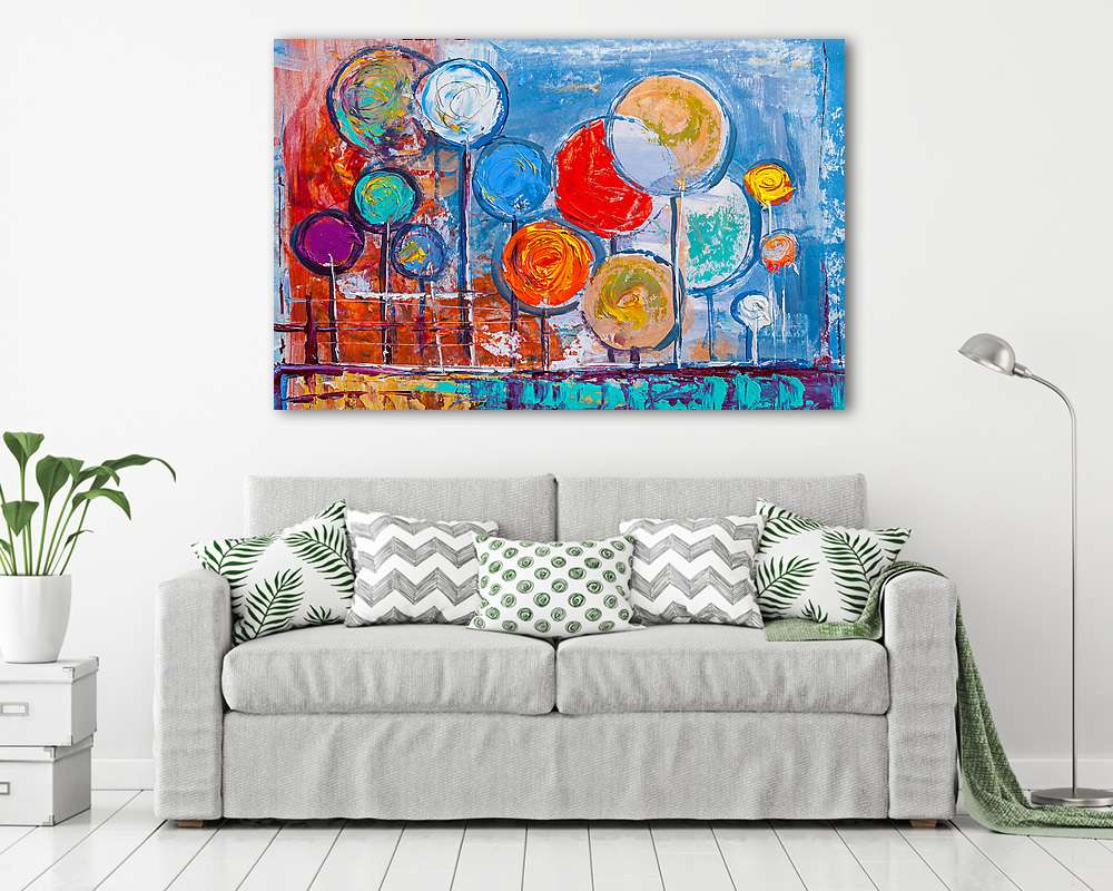 Absztrakt erdő - vászonkép, falikép vásárlás Absztrakt erdő (keretezett kép) - vászonkép, falikép otthonra és irodába