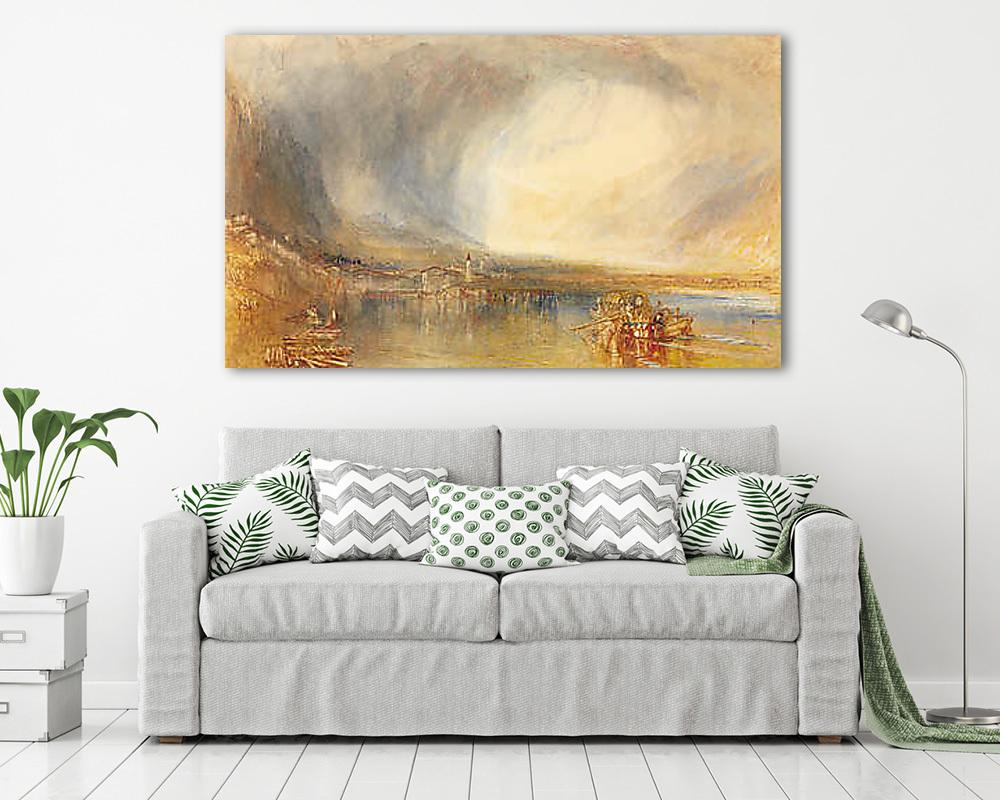 Flüelen látképe - vászonkép, falikép vásárlás Flüelen látképe (bögre) - vászonkép, falikép otthonra és irodába