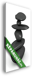 Egyensúly - Fekete kövek - vászonkép 3D látványterv