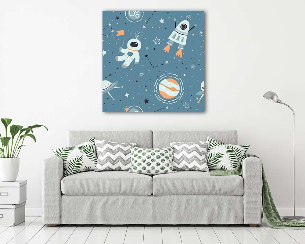 Asztronauta kaland tapétaminta (fotótapéta) - vászonkép, falikép otthonra és irodába