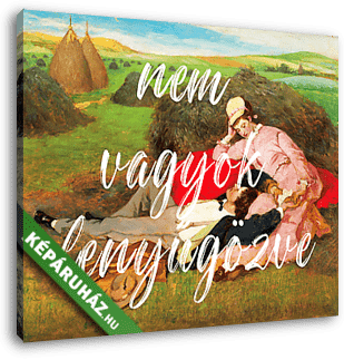 Nem vagyok lenyűgözve - Szerelmespár c. festmény alapján (Barokk & Graffiti) - vászonkép 3D látványterv