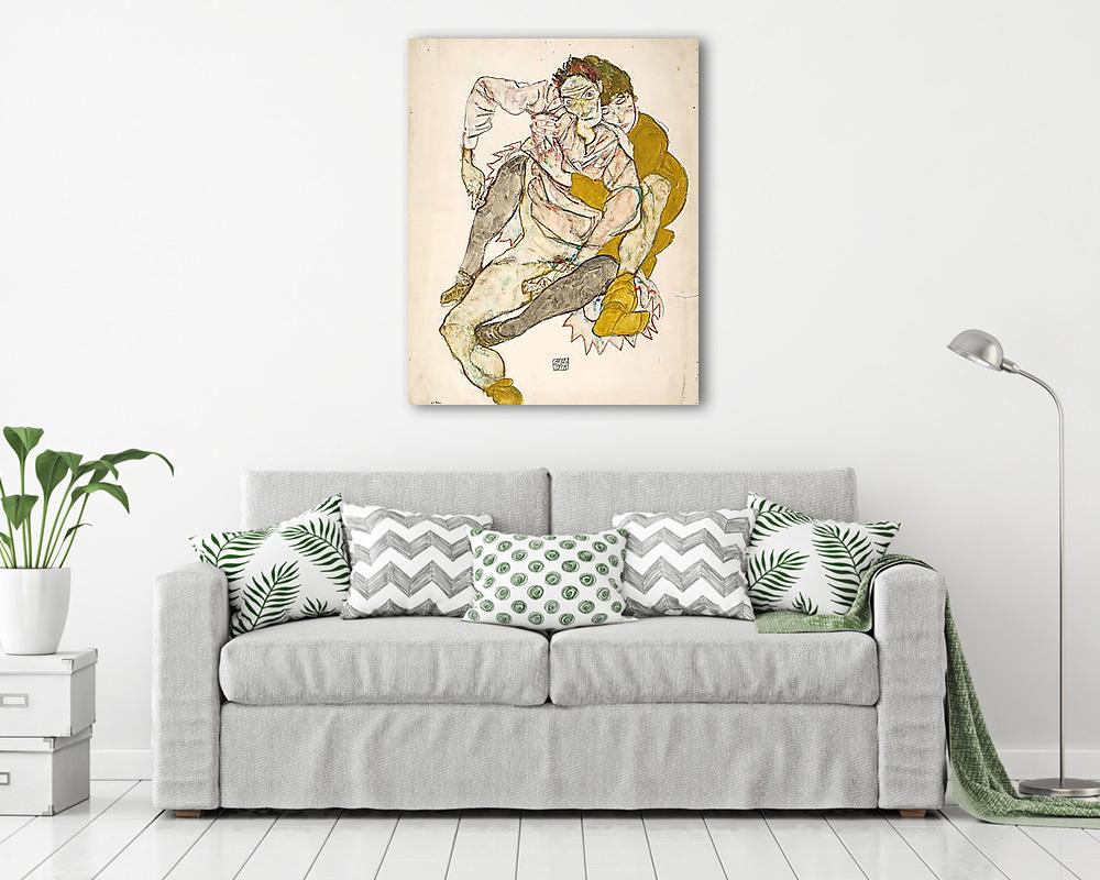 Ülő pár (1915) - vászonkép, falikép vásárlás Ülő pár (1915) (bögre) - vászonkép, falikép otthonra és irodába