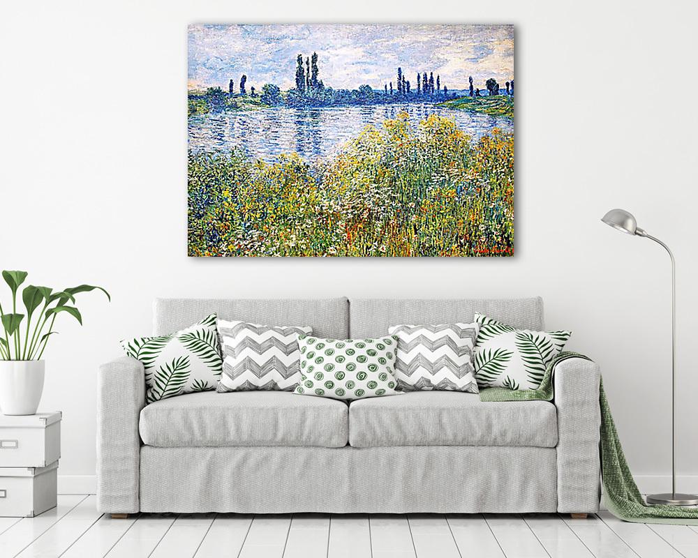 Virágok a Szajna- parton, Vetheuil közelében (poszter) - vászonkép, falikép otthonra és irodába
