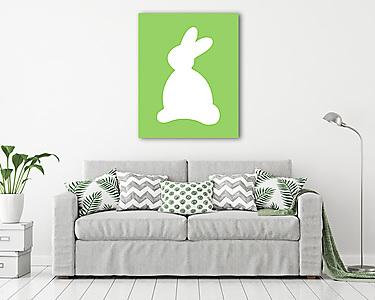 DIY - Húsvéti nyuszi, zöld háttérrel (vászonkép) - vászonkép, falikép otthonra és irodába