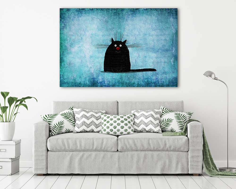 Fekete cicó - vászonkép, falikép vásárlás Fekete cicó (vászonkép) - vászonkép, falikép otthonra és irodába