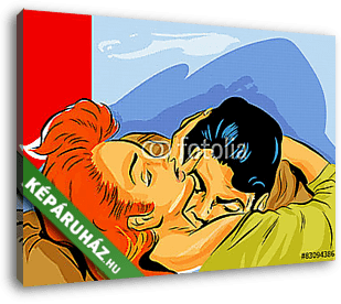 Pop art, szenvedély - vászonkép 3D látványterv