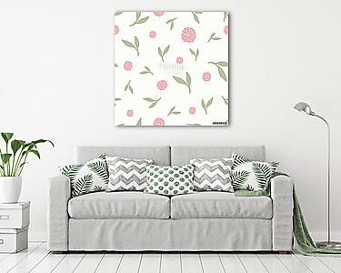 Hand Drawn Floral Seamless Pattern (vászonkép) - vászonkép, falikép otthonra és irodába