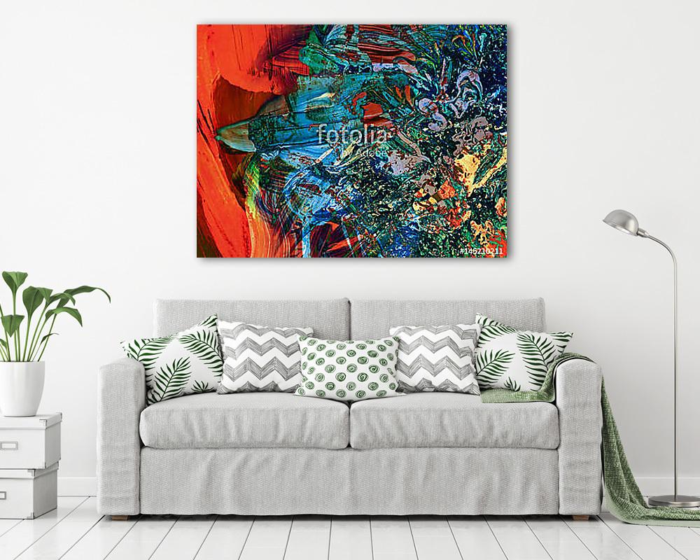 Absztrakt művészi kompozíció (többrészes kép) - vászonkép, falikép otthonra és irodába