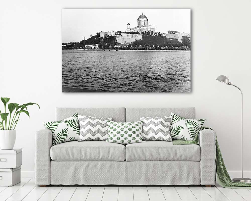 Az esztergomi vár és a Bazilika (1936) (bögre) - vászonkép, falikép otthonra és irodába