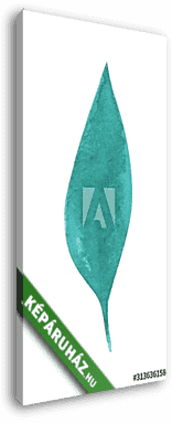Zöld levél 1- sorozat - vászonkép 3D látványterv