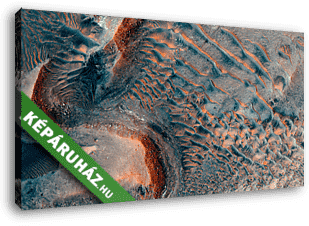 Sziklák és kövek a Noctis labirintus lejtőin, Mars felszín - vászonkép 3D látványterv
