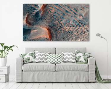Sziklák és kövek a Noctis labirintus lejtőin, Mars felszín (vászonkép) - vászonkép, falikép otthonra és irodába