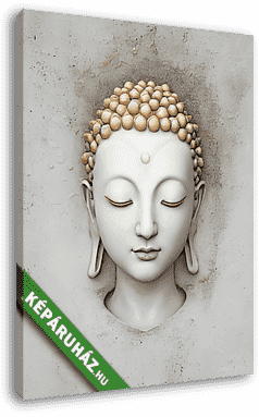 Fehér Buddha - vászonkép 3D látványterv