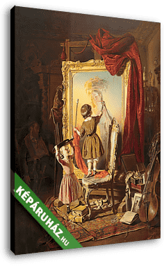 A festő álma (1851) - vászonkép 3D látványterv