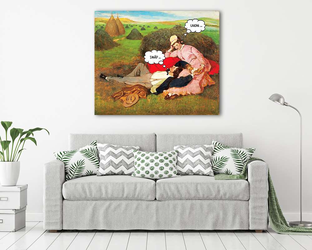 Párdinamikák, unom-imád - Szerelmespár c. festmény alapján (Barokk & Graffiti) (vászonkép) - vászonkép, falikép otthonra és irodába
