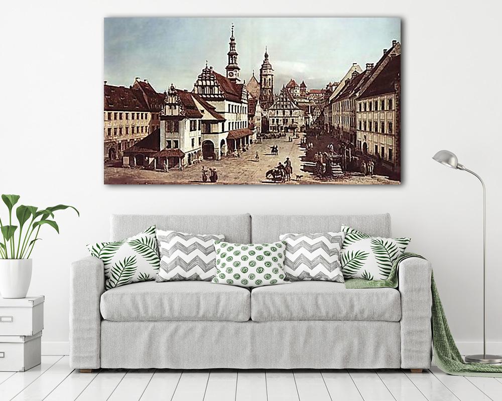 Pirna piacterének látképe (fotótapéta) - vászonkép, falikép otthonra és irodába