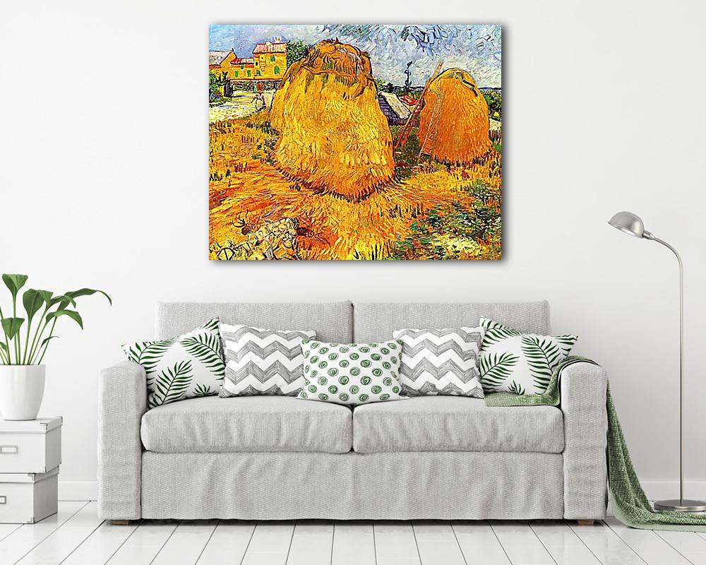 Szénaboglyák Provenceban (fotótapéta) - vászonkép, falikép otthonra és irodába