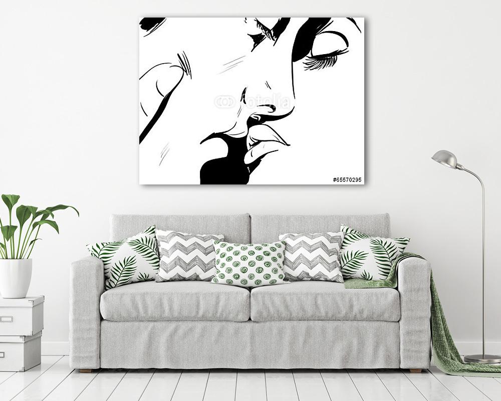 fekete-fehér vázlat pár szerelem közelkép - vászonkép, falikép vásárlás fekete-fehér vázlat pár szerelem közelkép (vászonkép) - vászonkép, falikép otthonra és irodába