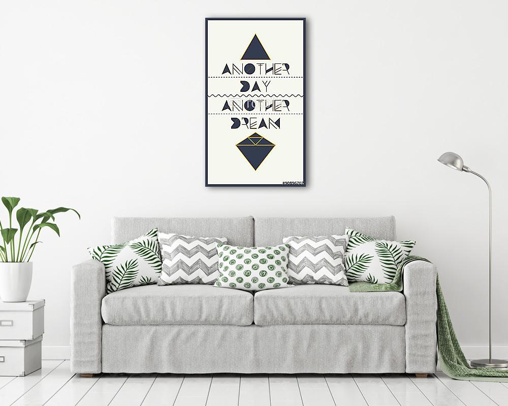 egyszerű geometriai motivációs poszter (vászonkép) - vászonkép, falikép otthonra és irodába