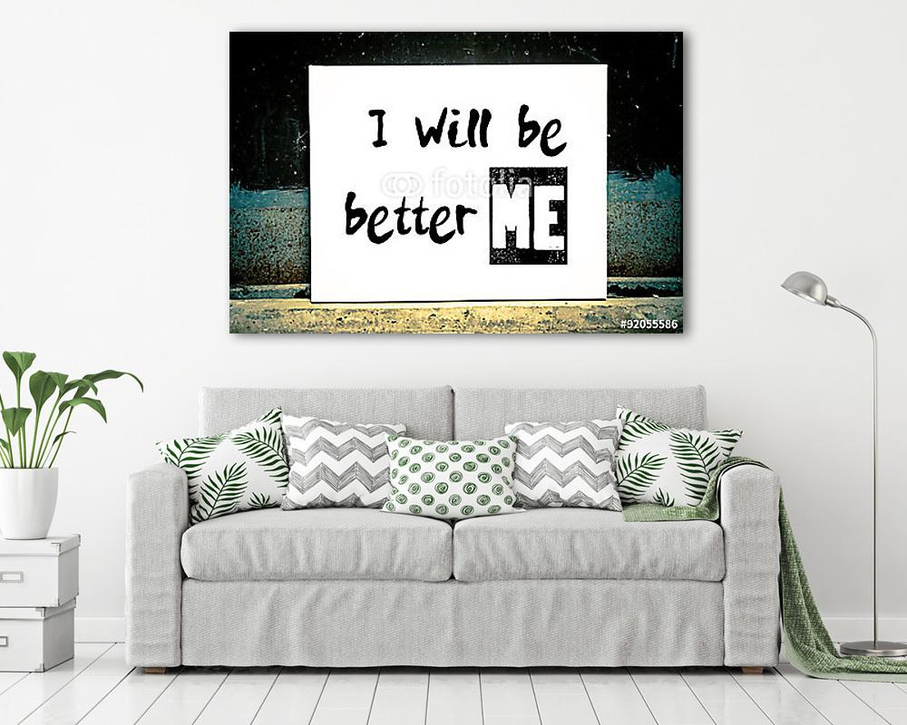 Pozitív motiváció, élet idézet, inspiráció (többrészes kép) - vászonkép, falikép otthonra és irodába