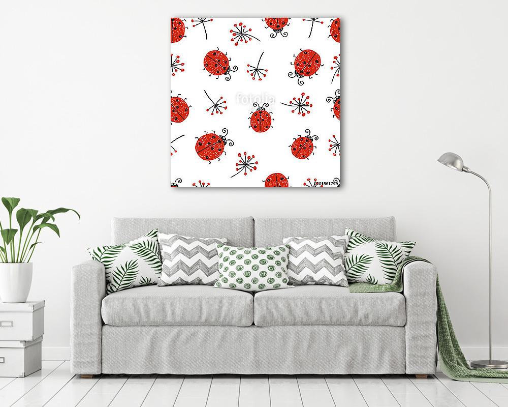 Katicás tapétaminta (vászonkép) - vászonkép, falikép otthonra és irodába