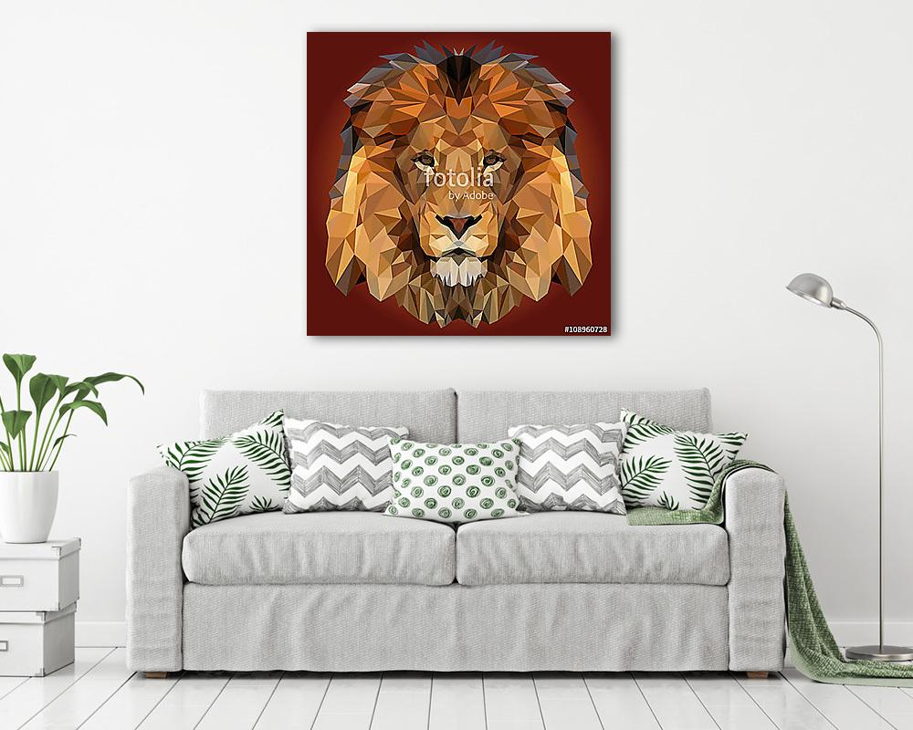 Absztrakt modern oroszlán fej - vászonkép, falikép vásárlás Absztrakt modern oroszlán fej (vászonkép) - vászonkép, falikép otthonra és irodába