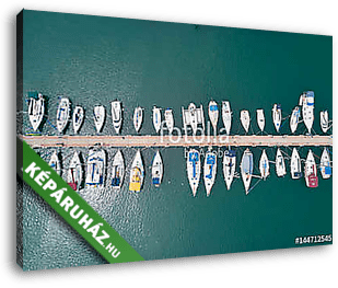 Vitorláskikötő (légifelvétel) - vászonkép 3D látványterv