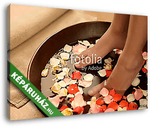 pedicure, spa & aromatherapy bowl - vászonkép 3D látványterv