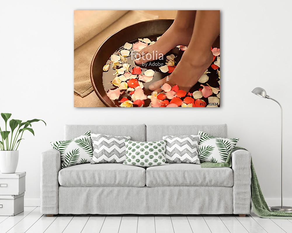 pedicure, spa & aromatherapy bowl (vászonkép) - vászonkép, falikép otthonra és irodába