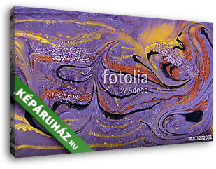 Marble abstract acrylic background. Violet marbling artwork texture. Marbled ripple pattern. - vászonkép 3D látványterv