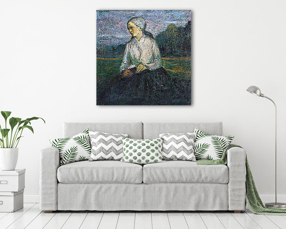 Ülő nő (fotótapéta) - vászonkép, falikép otthonra és irodába