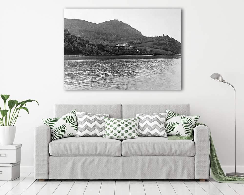 Fellegvár a Dunáról a Kis-Villám felől fotózva (1936) (bögre) - vászonkép, falikép otthonra és irodába