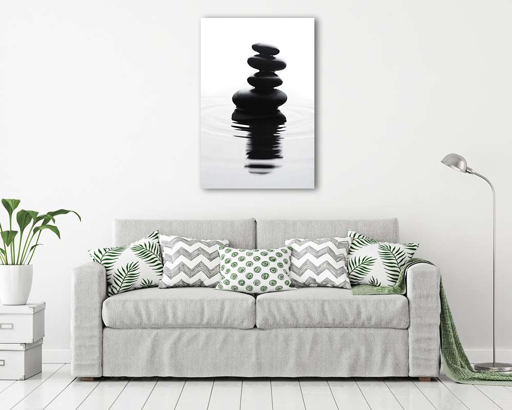 Zen - Kövek a tóban (poszter) - vászonkép, falikép otthonra és irodába