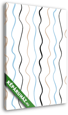 Függőleges hullámok tapétaminta - vászonkép 3D látványterv