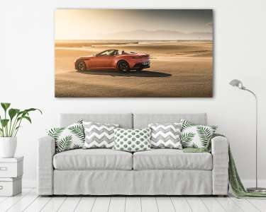 Aston Martin a sivatagban (vászonkép) - vászonkép, falikép otthonra és irodába