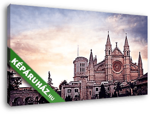Téli napforduló, Le Seu katedrális, Palma de Mallorca - vászonkép 3D látványterv