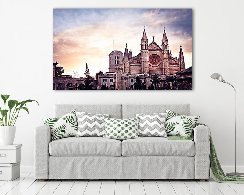 Téli napforduló, Le Seu katedrális, Palma de Mallorca (vászonkép) - vászonkép, falikép otthonra és irodába